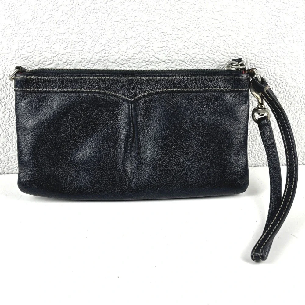 Dooney & Bourke Wristlet Women Small Black‎ Leather Zip Pouch Vintage Classic